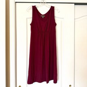 Tommy Bahama Red Burgundy Tambour Sleeveless Dress Size S